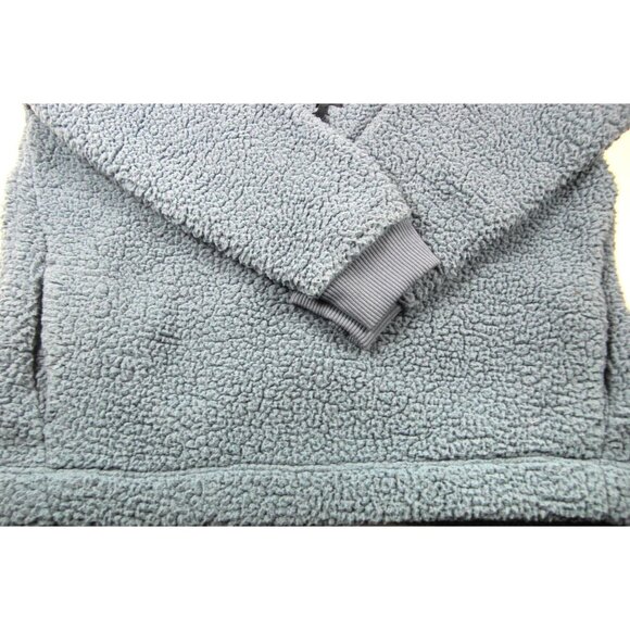 Blue Men's Fleece Half Zip Pullover Sweatshirt Size Large Side Pockets - Picture 4 of 6